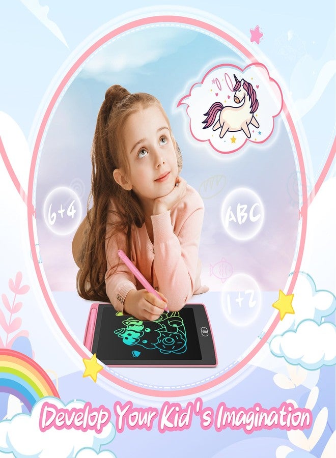 HAPPYMATE 2 Pack LCD Writing Tablet for Kids, 12.5 inch Colourful Doodle Board Erasable Drawing Tablet for Kids, Educational Learning Travel Toys Birthday Christmas Gifts for 3 4 5 6 7 Girls Boys(Pink+Blue) - Image 2